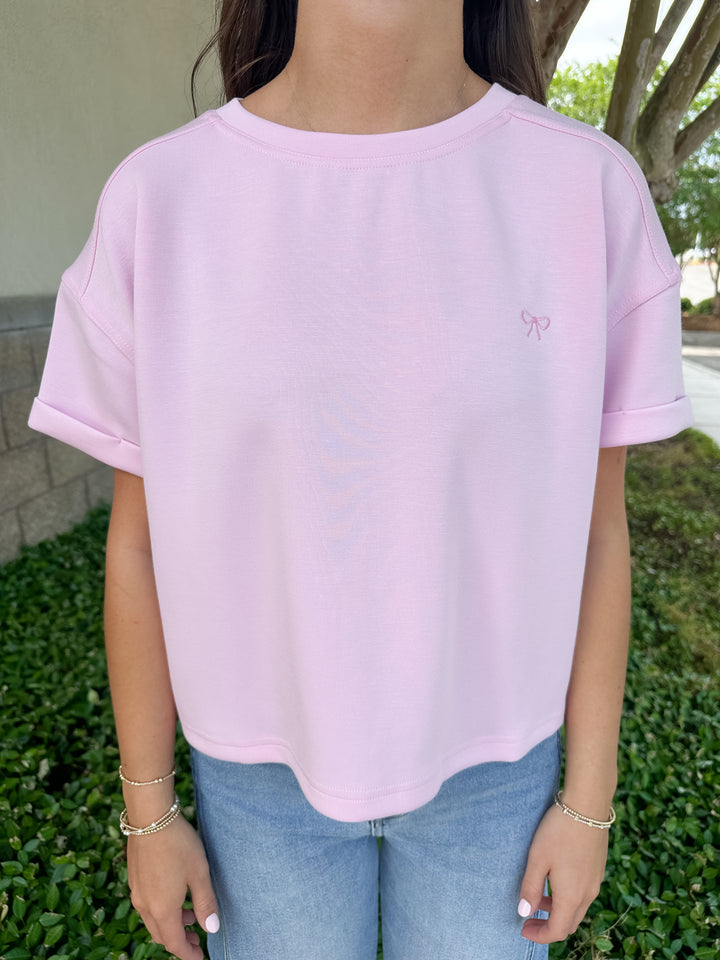 Maxine Crop Tee - Blush