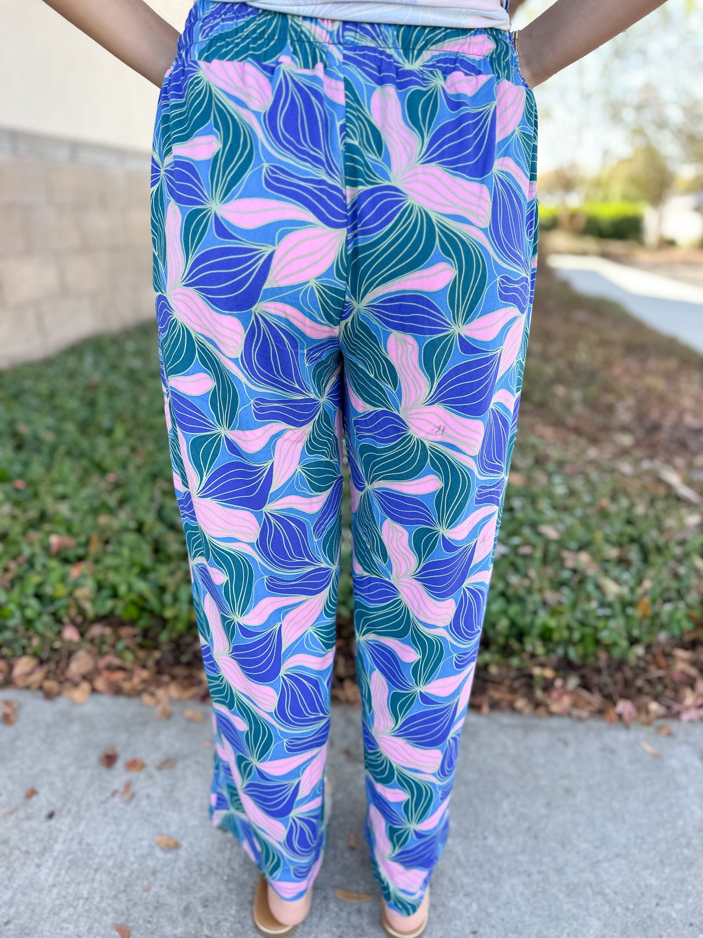 Alli Glow Over Pajama Pant Set - Blue