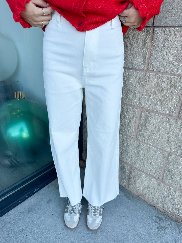 AW Wide Leg Jeans - White