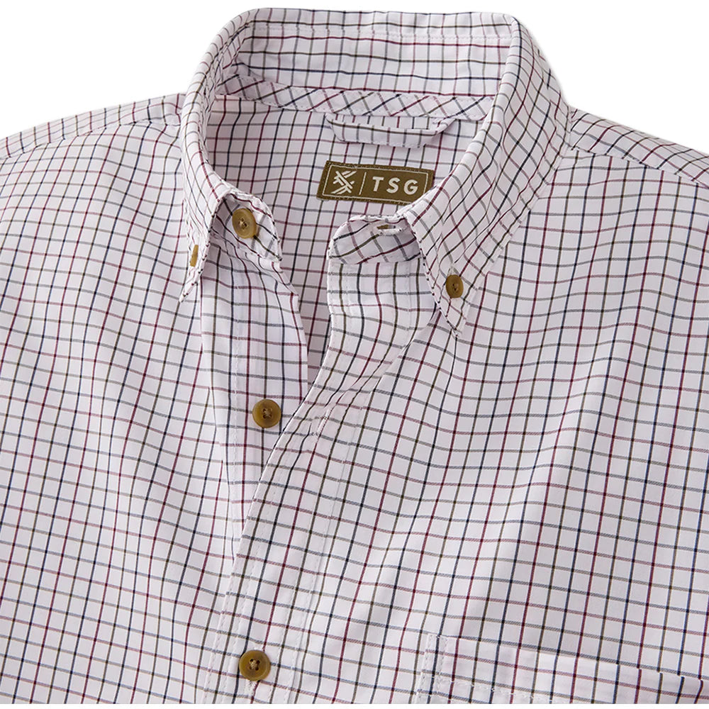 TSG Tanner Bamboo L/S Button Down - Grassland Maroon
