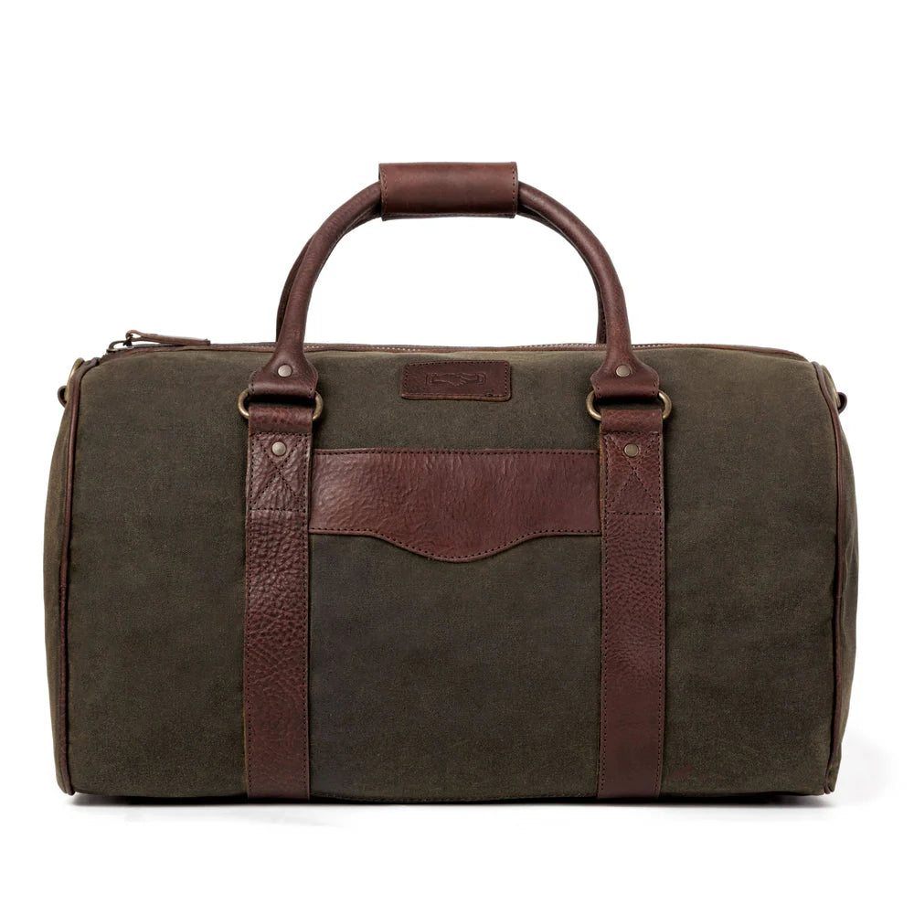 Mission Mercantile Campaign Waxed Canvas Medium Field Duffle Bag - Smoke Forest