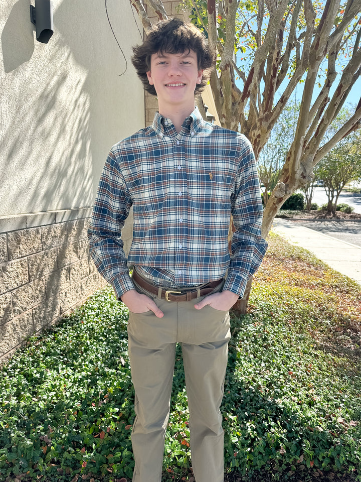 S. Casanova F25 Marcus Plaid Button Down