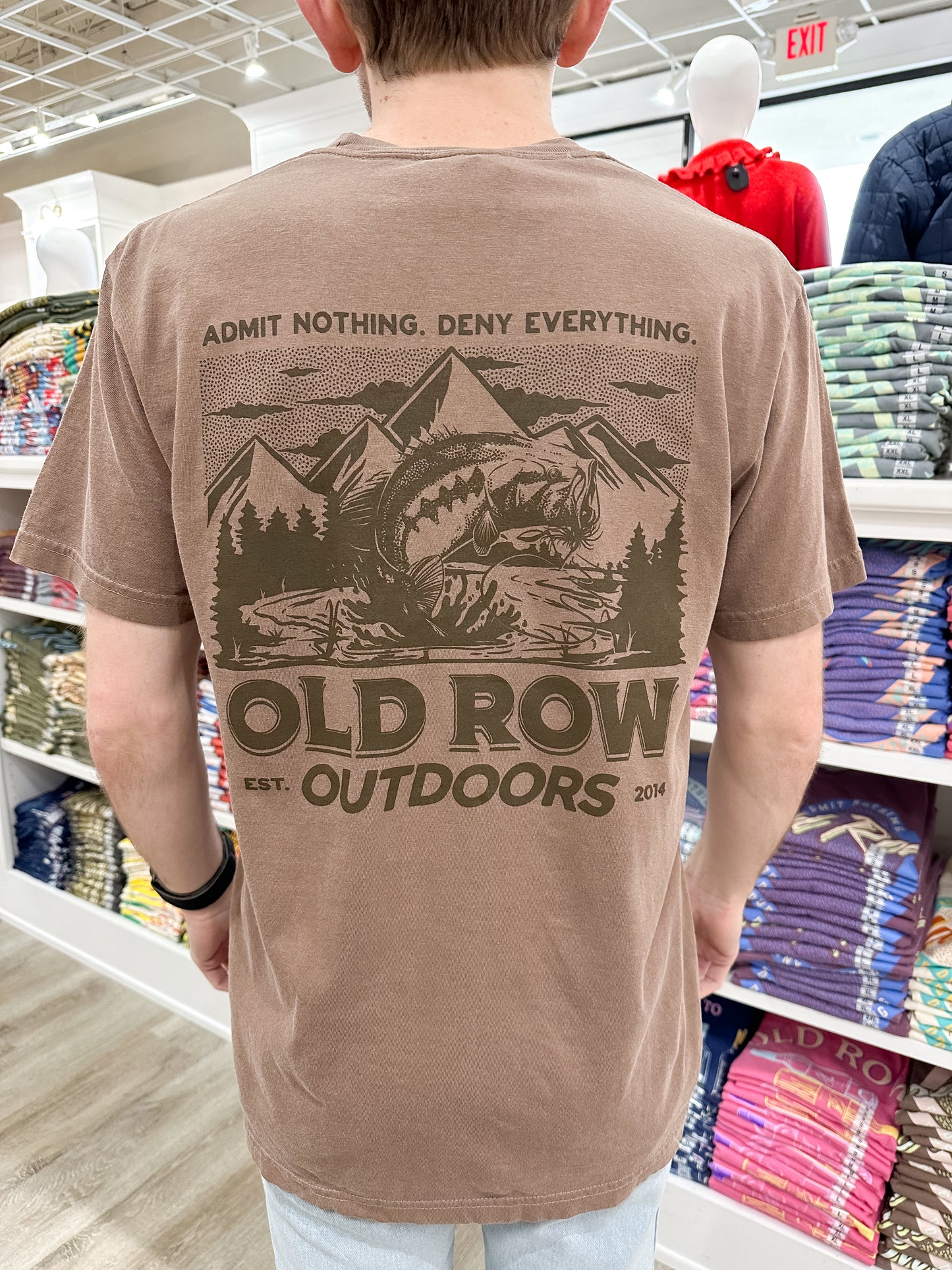 Old Row Outdoors Bass Mountain S/S Pocket T-Shirt - Espresso