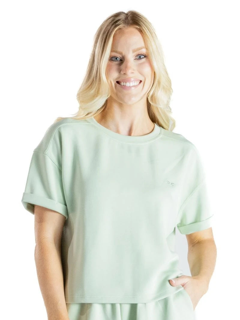 Maxine Crop Tee - Sage