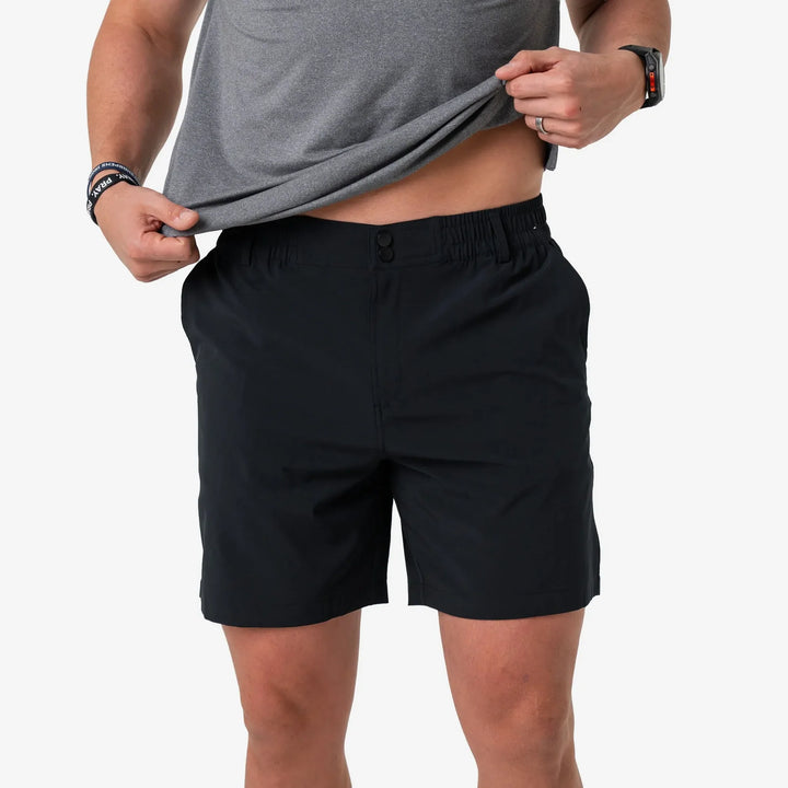 Burlebo Men’s 5.5 Everyday Short - Matte Black - Retro Duck Camo Pocket