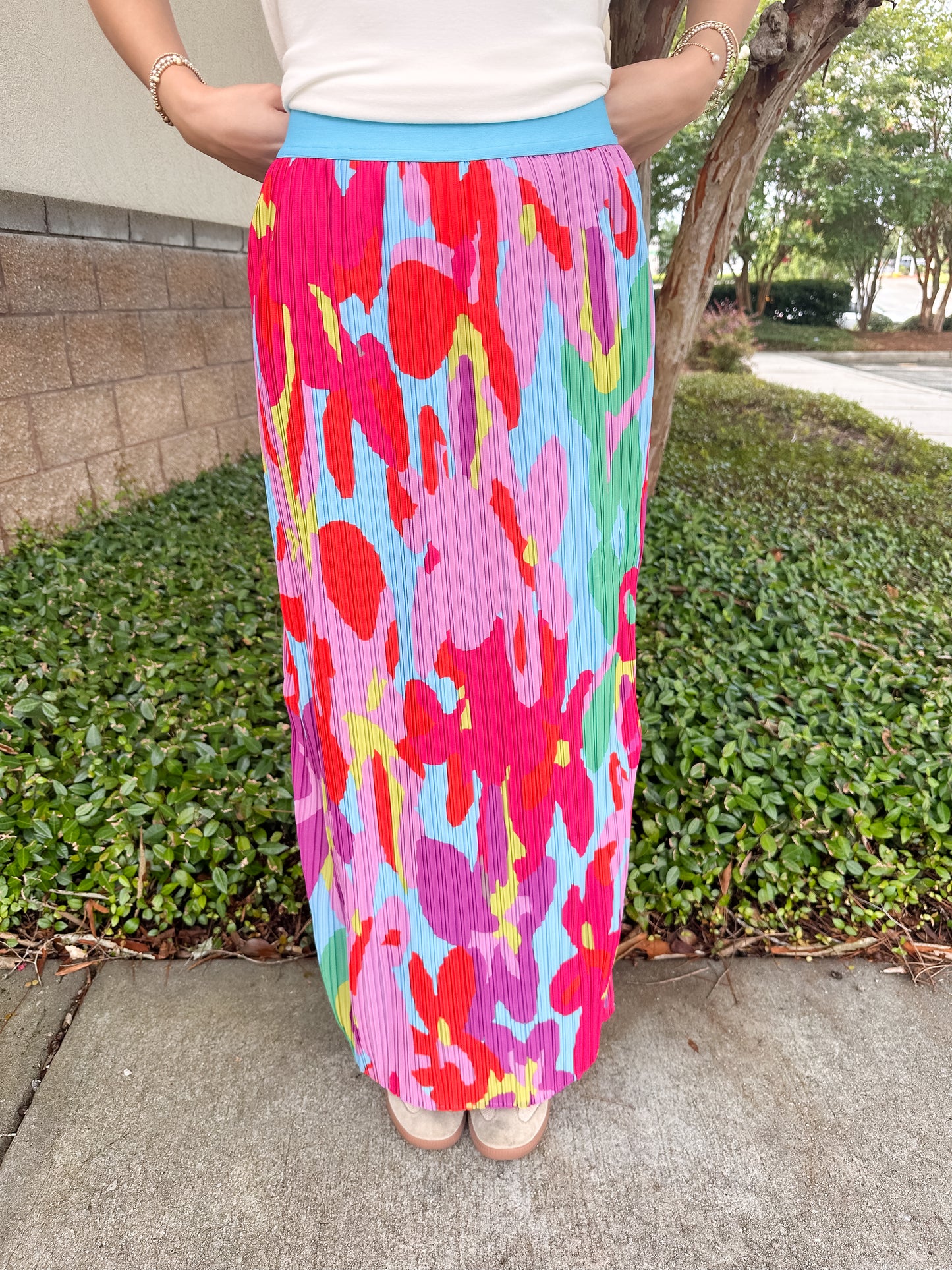 Caroline Pleated Maxi Skirt