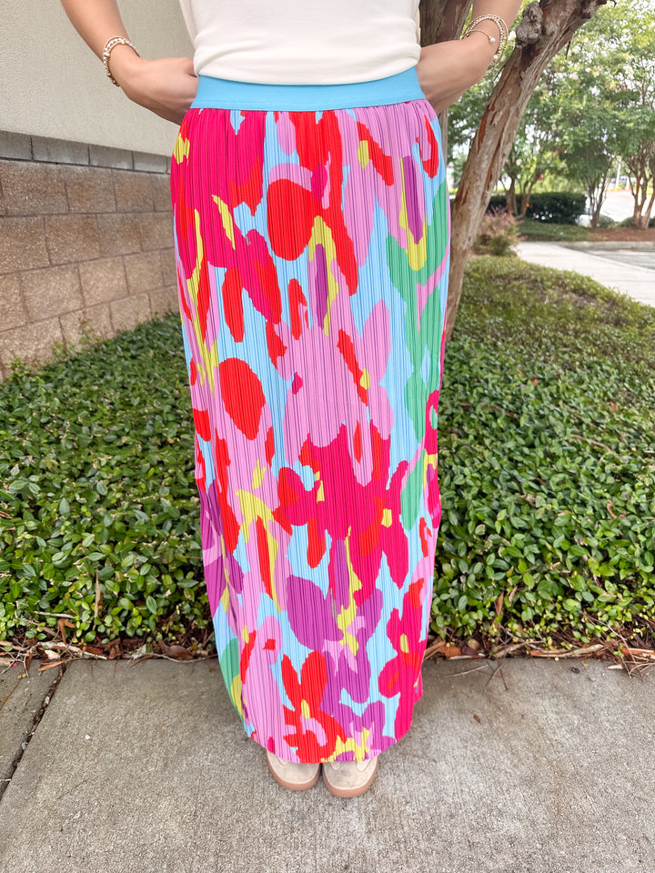 Caroline Pleated Maxi Skirt