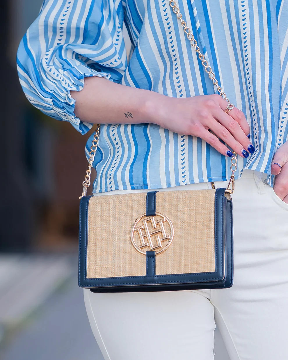 CH Cecilia Crossbody - Natural Navy