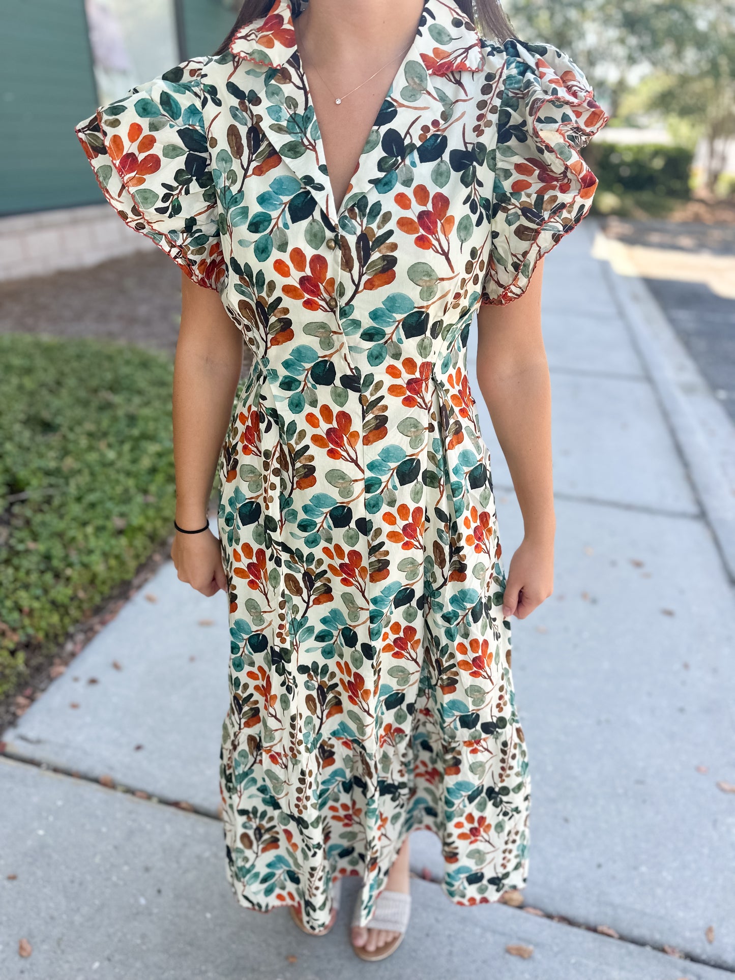 Louisiana Maxi Dress - Fall Fun Print