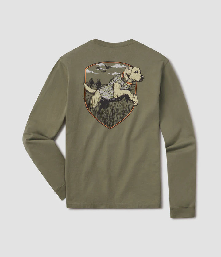 SSCO Men’s Bayou Retriever L/S Pocket T-Shirt - Spanish Moss