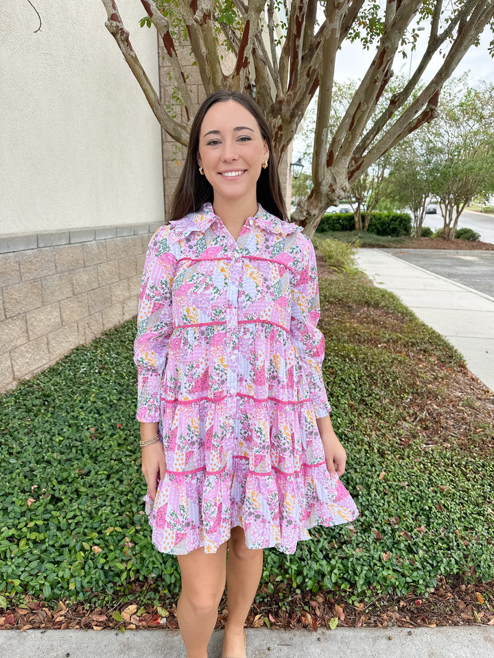 Allison Dress - Pink Quilt