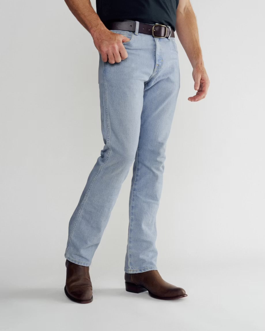 Tecovas Men’s Slim Straight Heritage Denim Jean - Light Blue Heritage