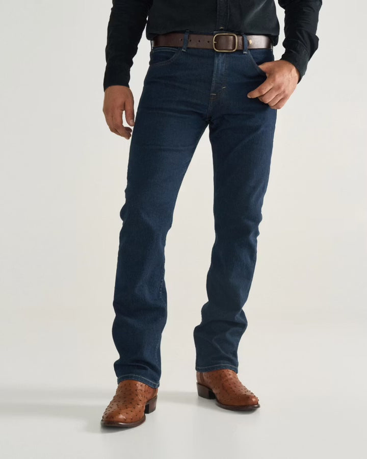 Tecovas Men’s Slim Straight Stretch Denim Jean - Dark Indigo