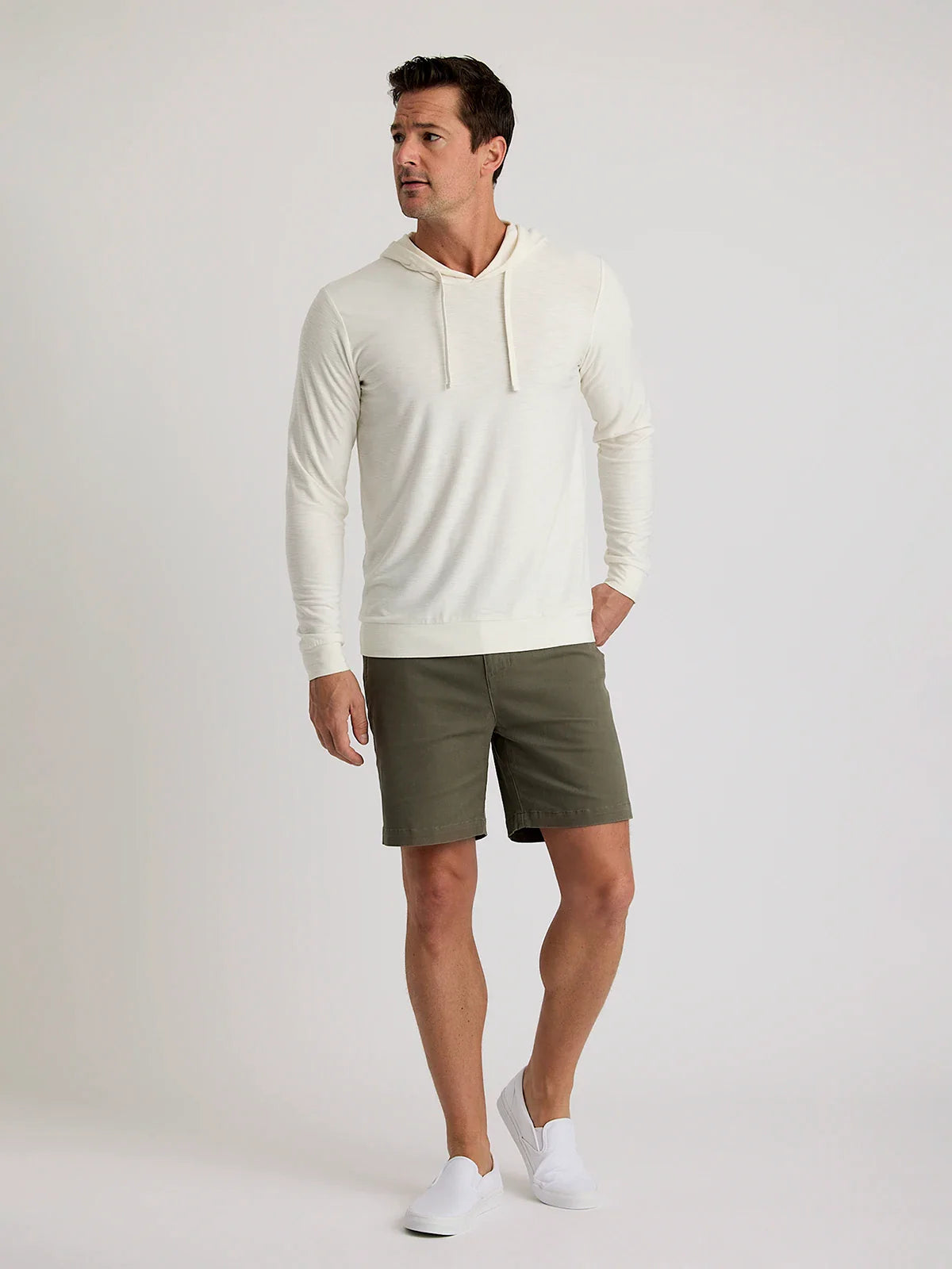Free Fly Men’s Bamboo Slub Hoodie II - Sea Salt