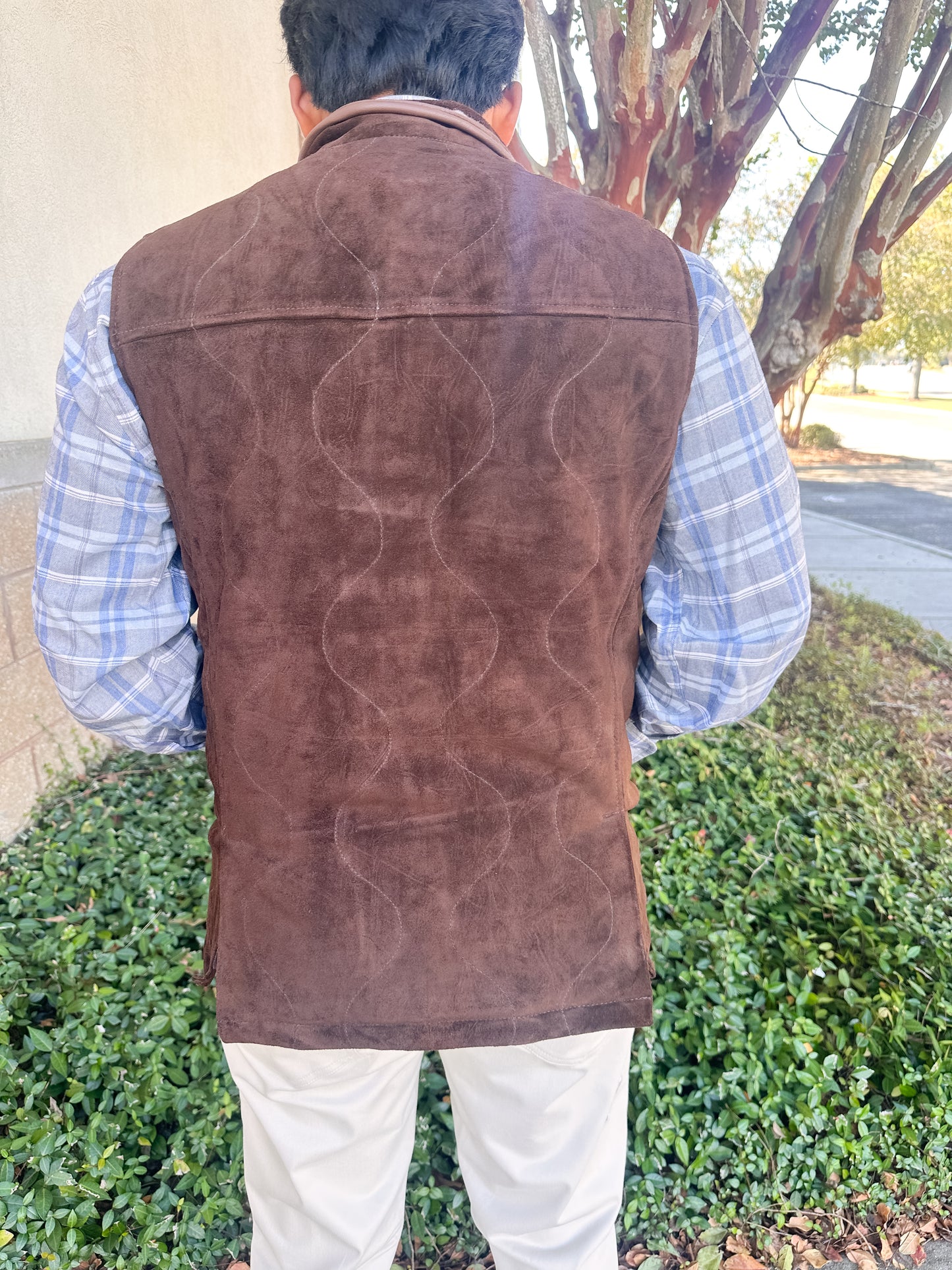 S. Casanova Smith Suede Leather Vest - Mocha