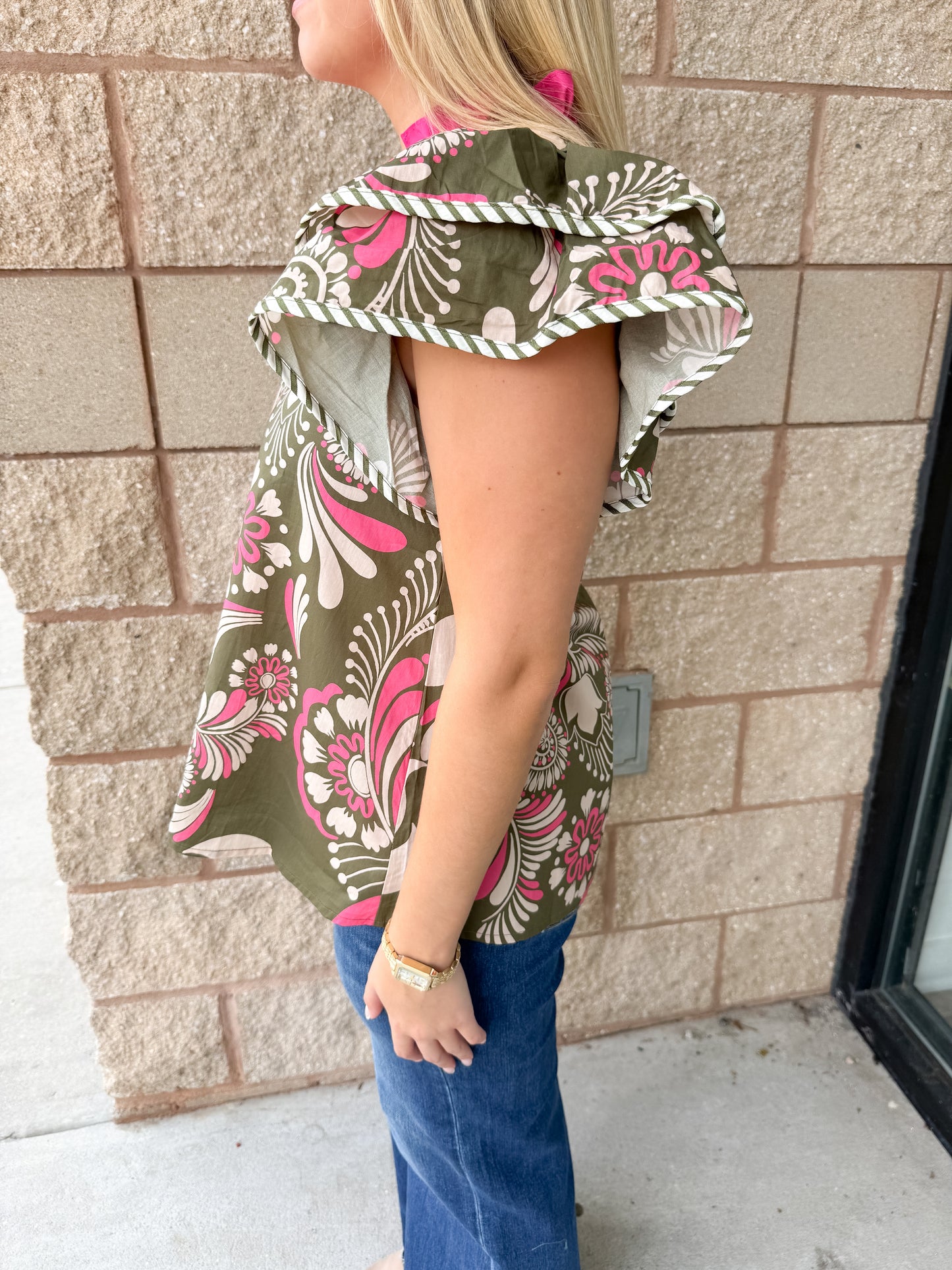 Lucy Contrast Trim Top
