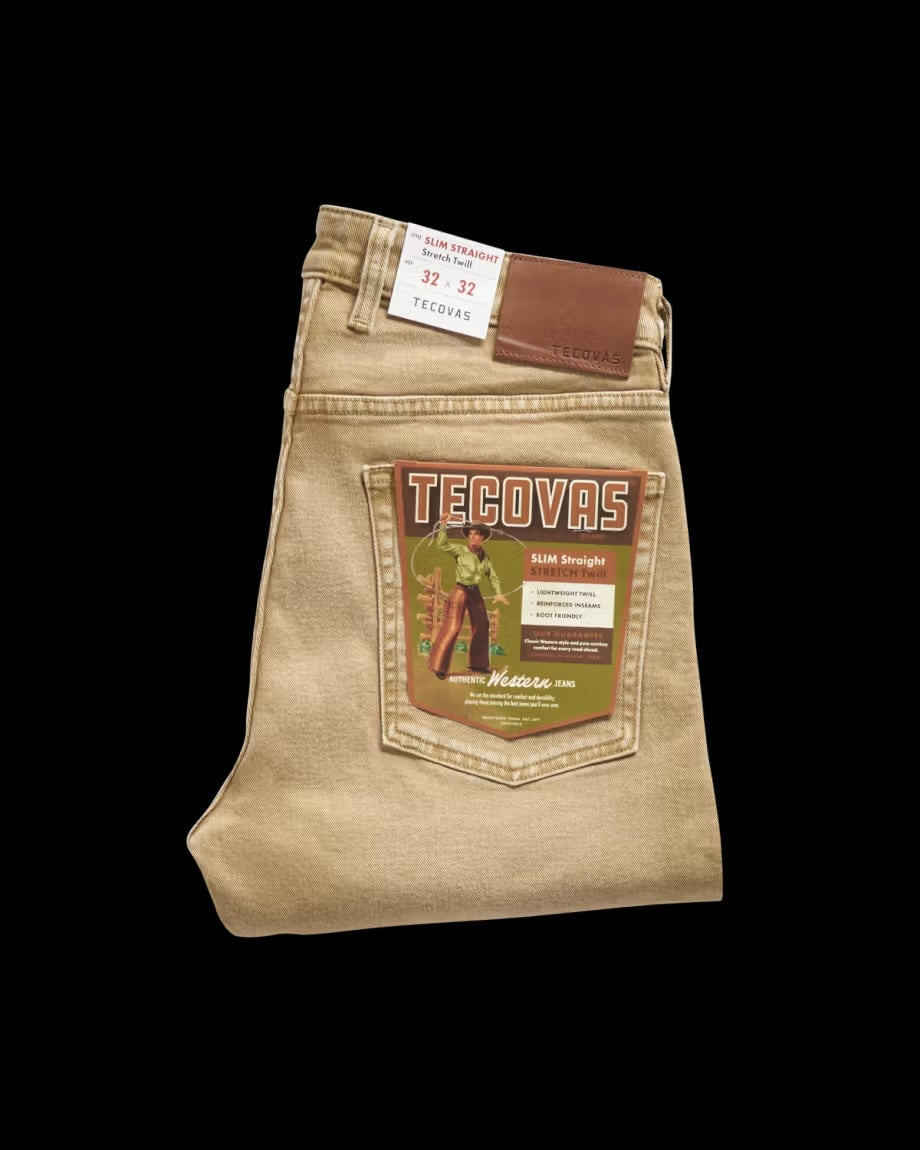 Tecovas Men’s Slim Straight Stretch Twill Pant - Khaki