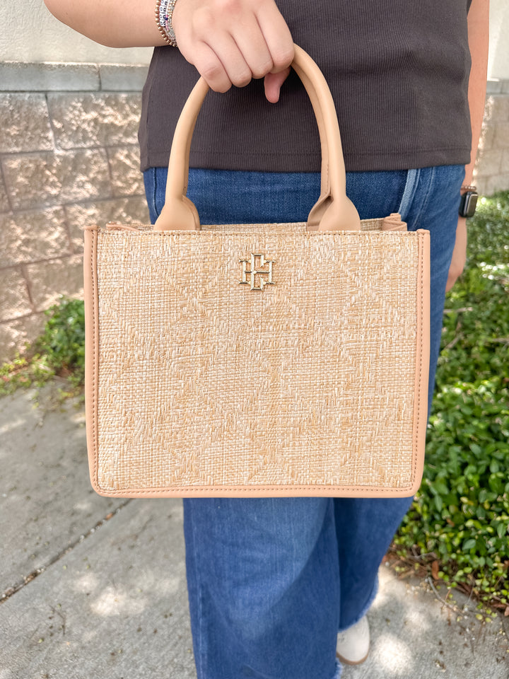 Ricky Mini Tote- Natural Lattice
