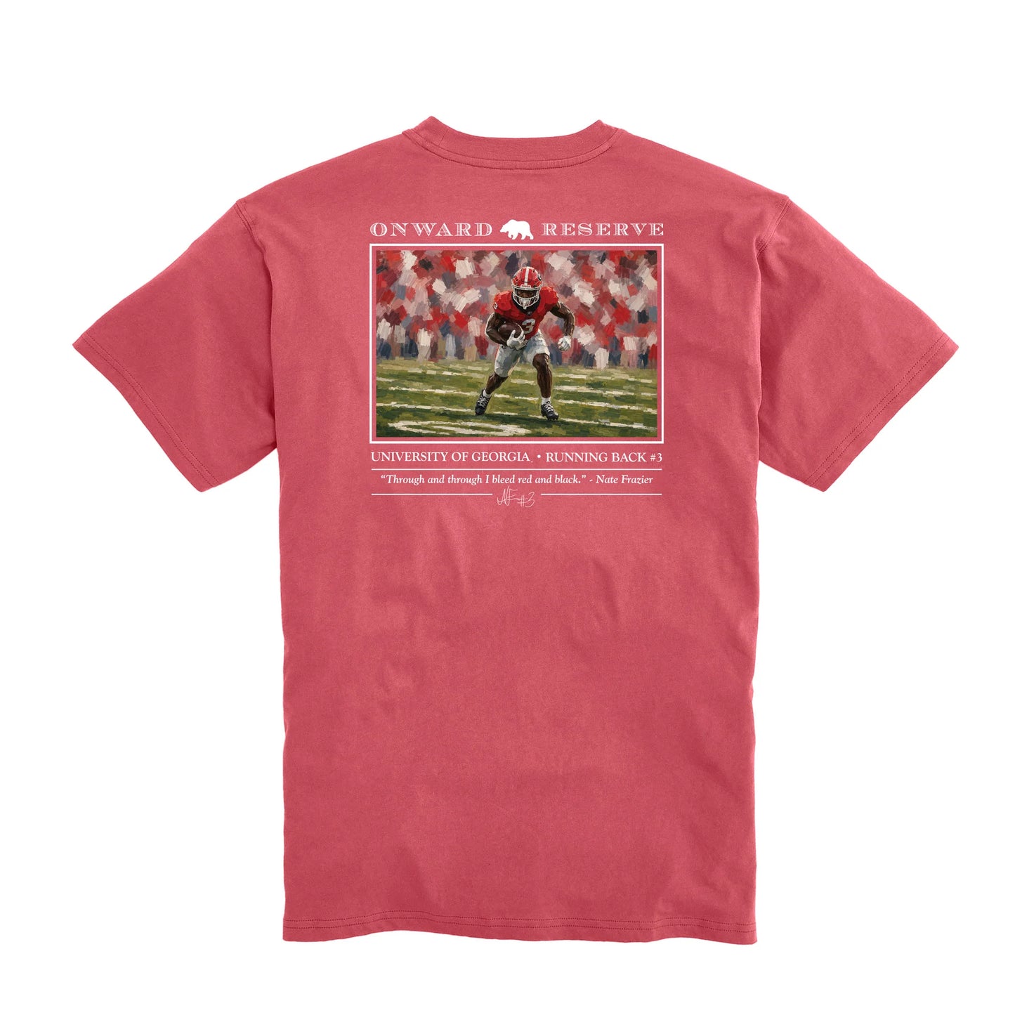 Onward Reserve UGA Nate Frazier S/S Pocket T-Shirt - Washed Red
