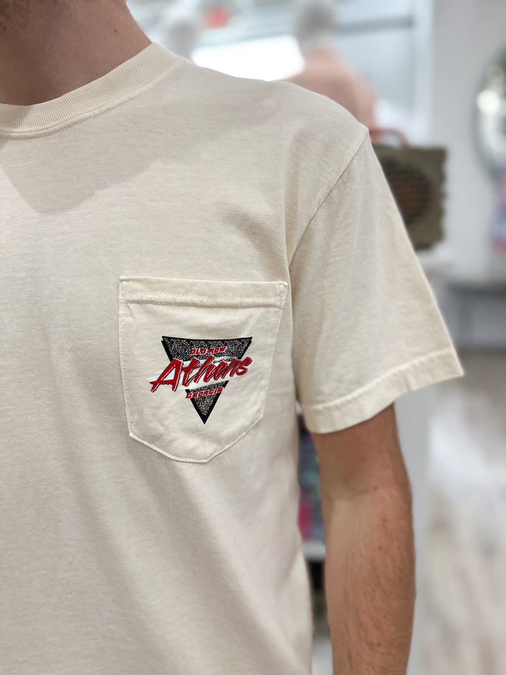 Old Row Athens Retro Triangle 2.0 S/S Pocket T-Shirt - Ivory