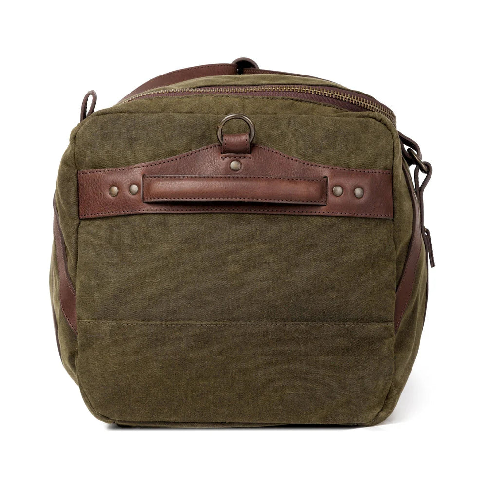 Mission Mercantile Campaign Waxed Canvas Large Duffle Bag - Smoke Forest