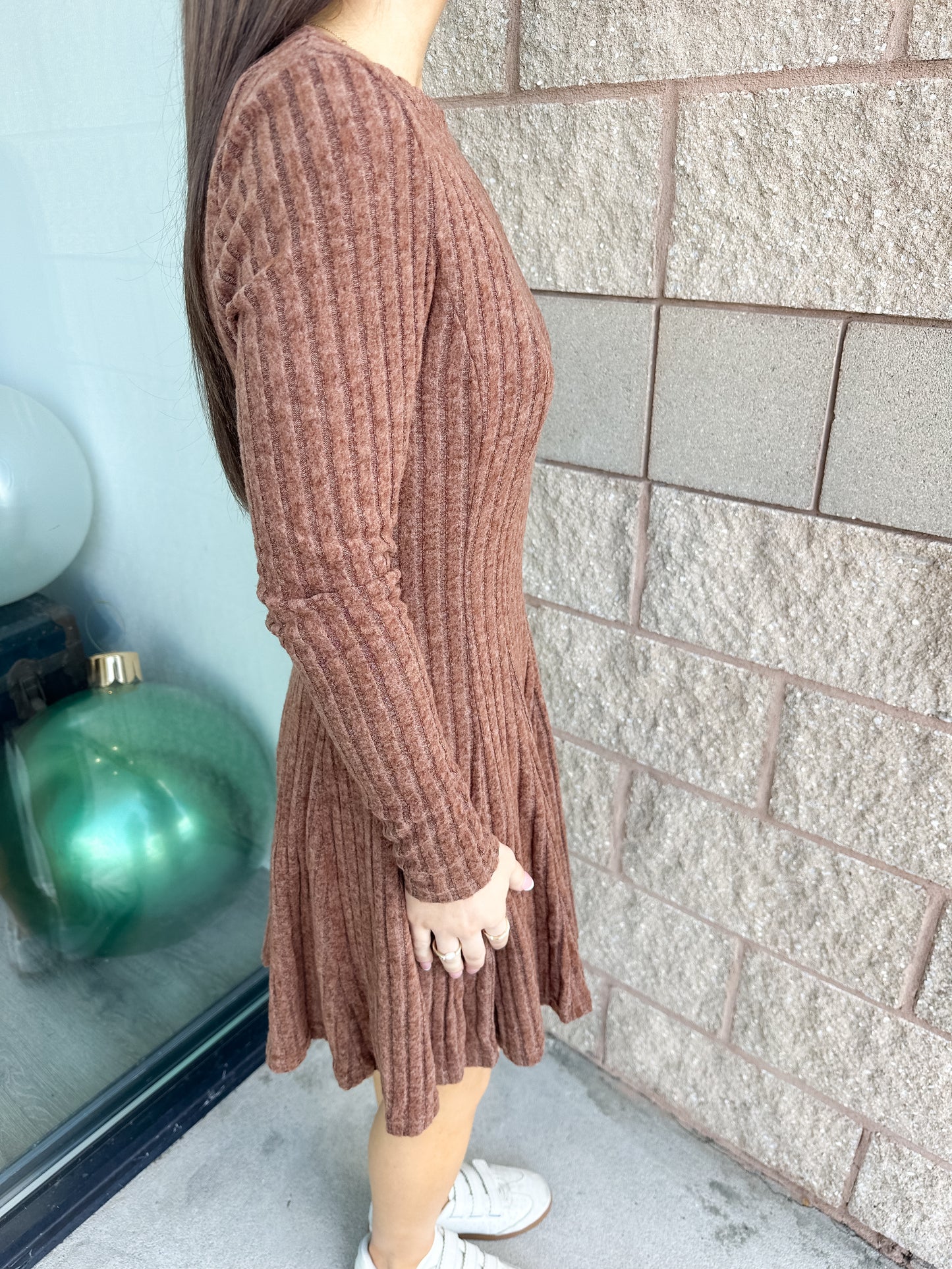 Cozy Ribbed Knit Dress