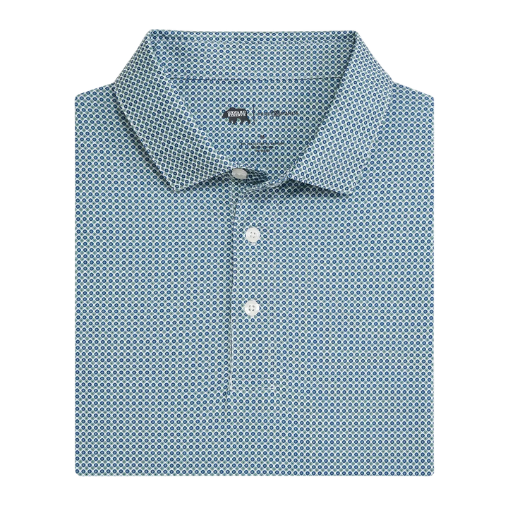 Onward Reserve League Printed Performance Polo - Ensign Blue