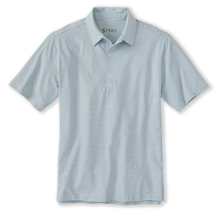 TSG Men’s Topper Performance Polo - Mist Reel Stripe