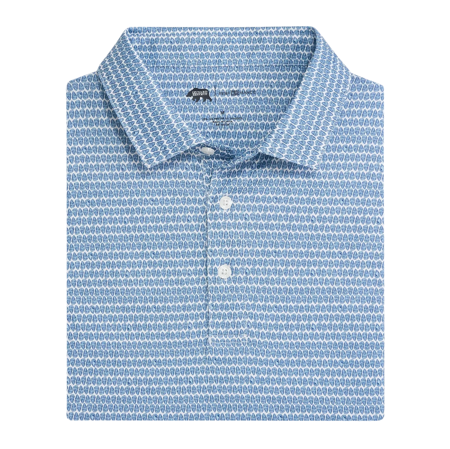 Onward Reserve On the Half Shell Printed Performance Polo - Ensign Blue