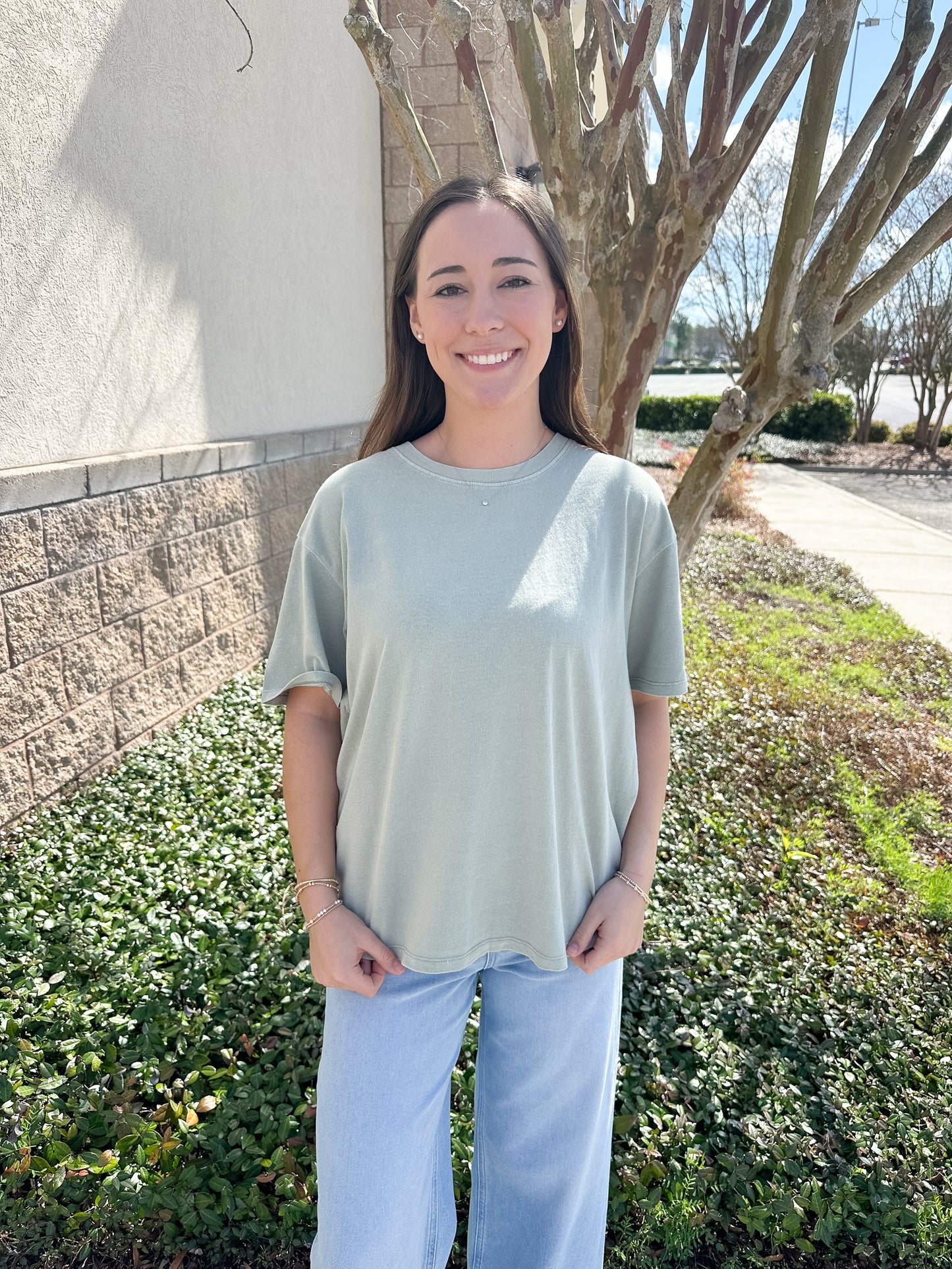 Velma Basic Tee - Sage
