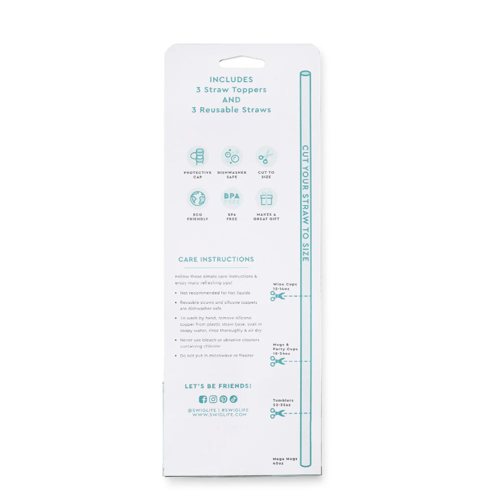 Swig Straw Toppers - Sea Swirl