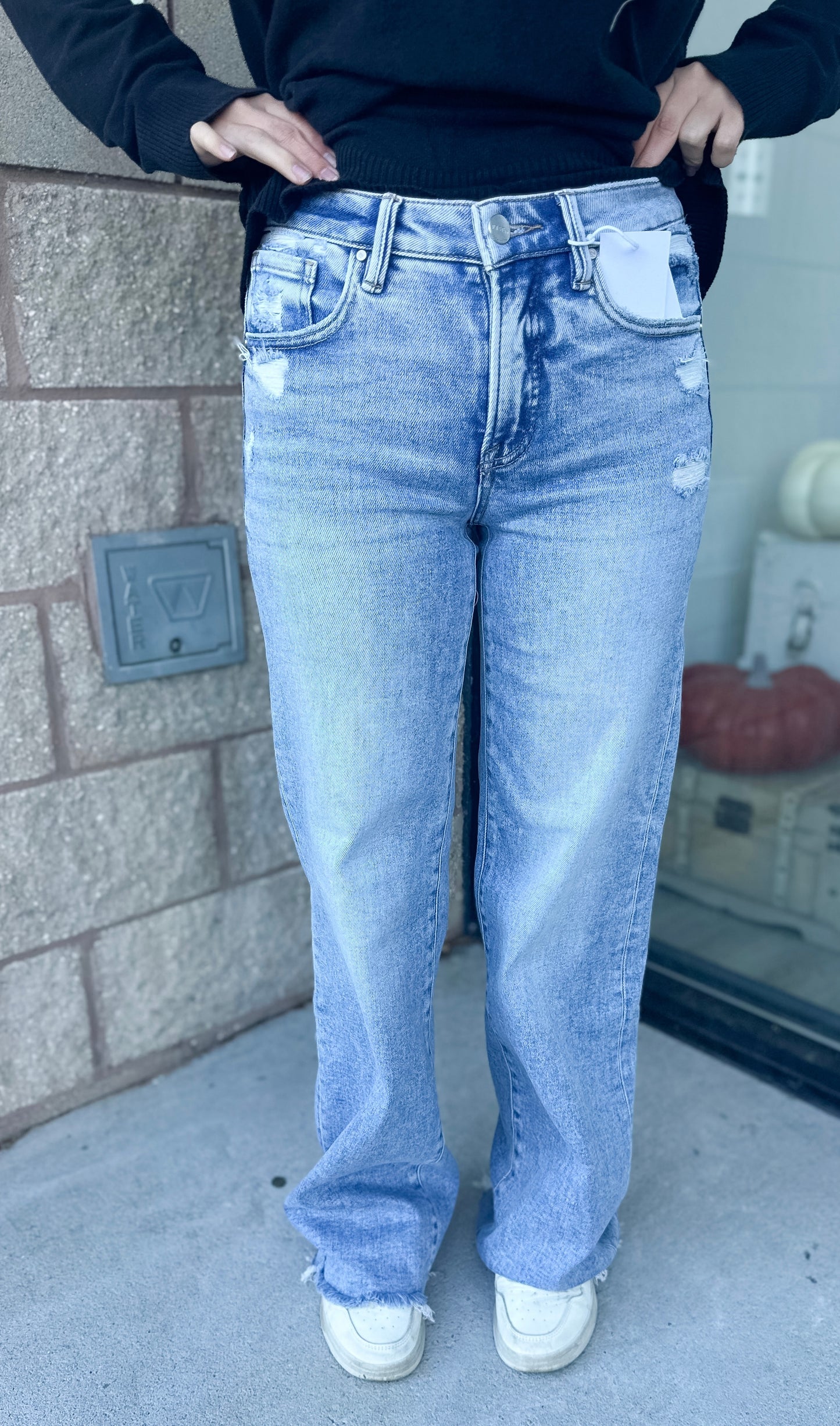 Risen Megan TC Wide Leg Jean - Light