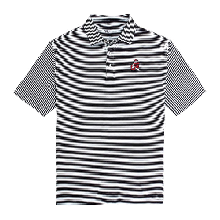 Onward Reserve UGA Vintage Dog Echo Stripe Performance Polo - Black