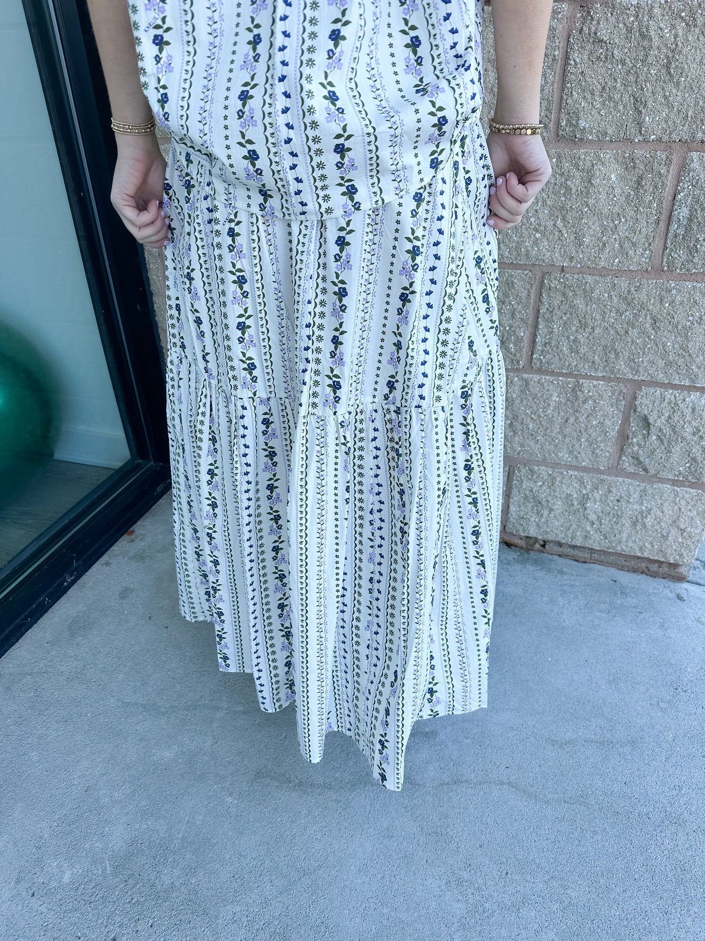 Andy French Florals Maxi Skirt