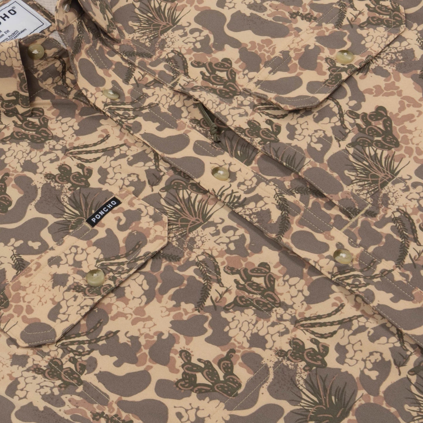 Poncho Men’s “The Albany” S/S Regular Shirt - North Zone Camo