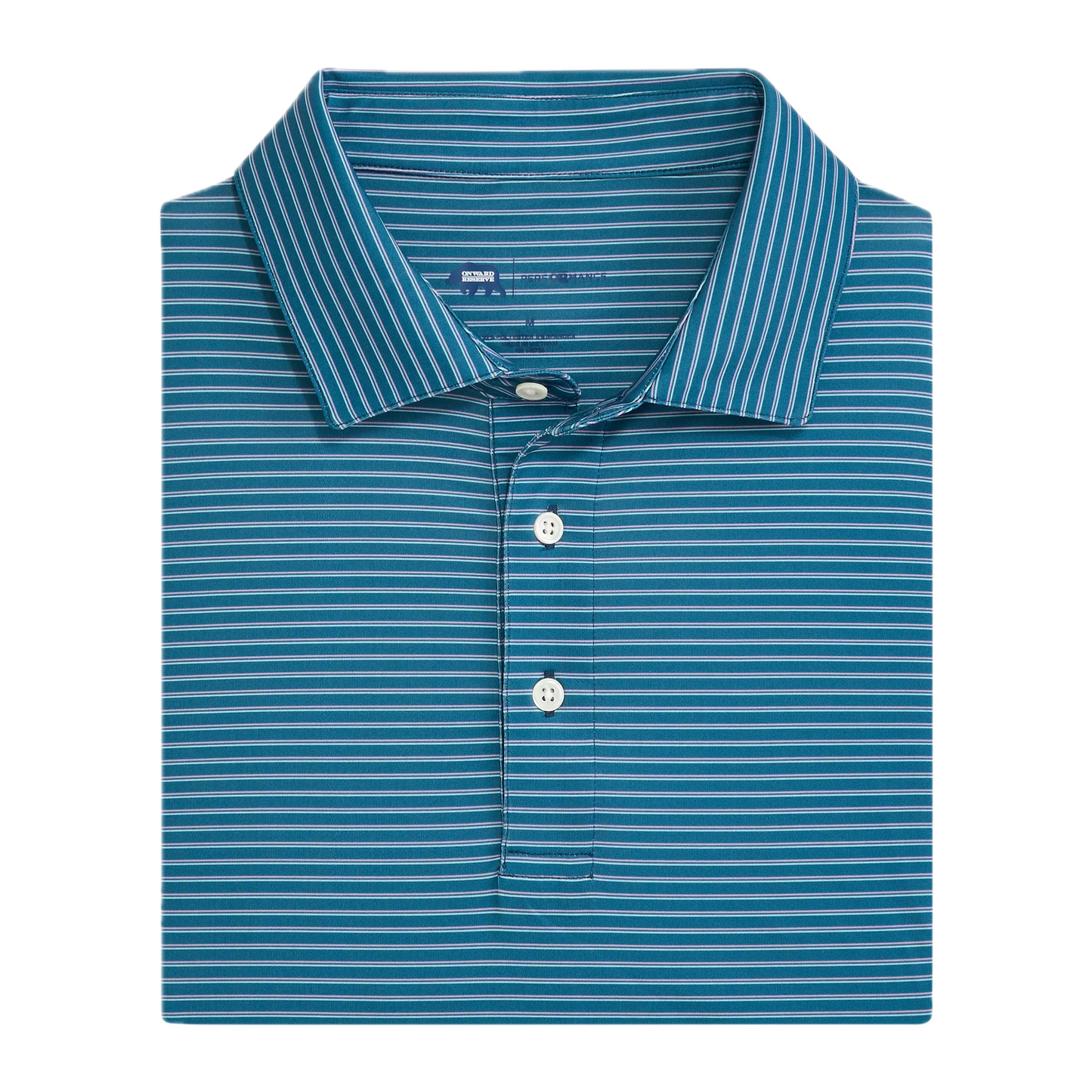 Onward Reserve Scout Stripe Performance Polo - Captain’s Blue
