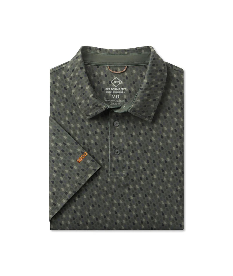 SSCO Men’s Southern Sportsman Printed Polo - Georgia Pine