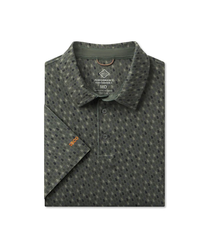 SSCO Men’s Southern Sportsman Printed Polo - Georgia Pine