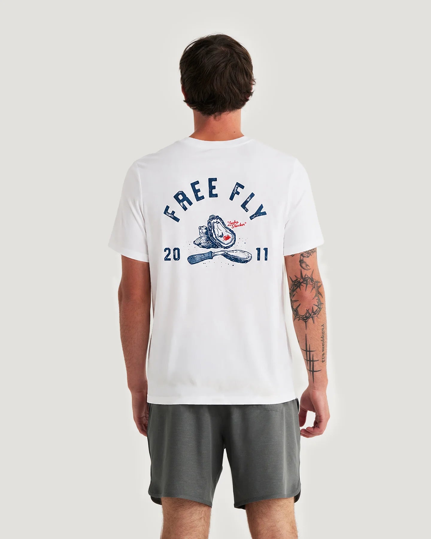 Free Fly Mens Lucky Shucker Pocket Tee - Bone
