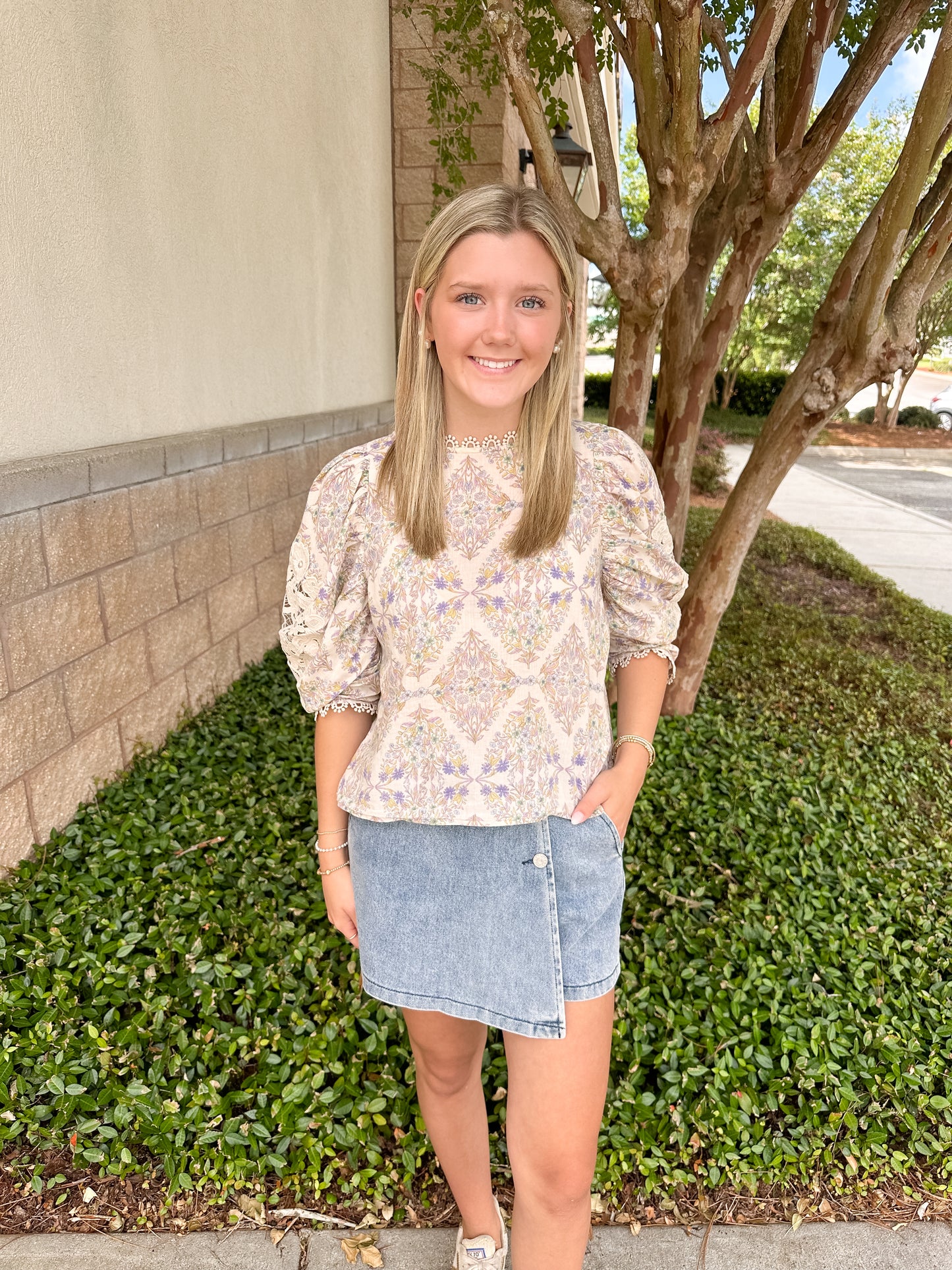 Raylen Denim Wrap Skort
