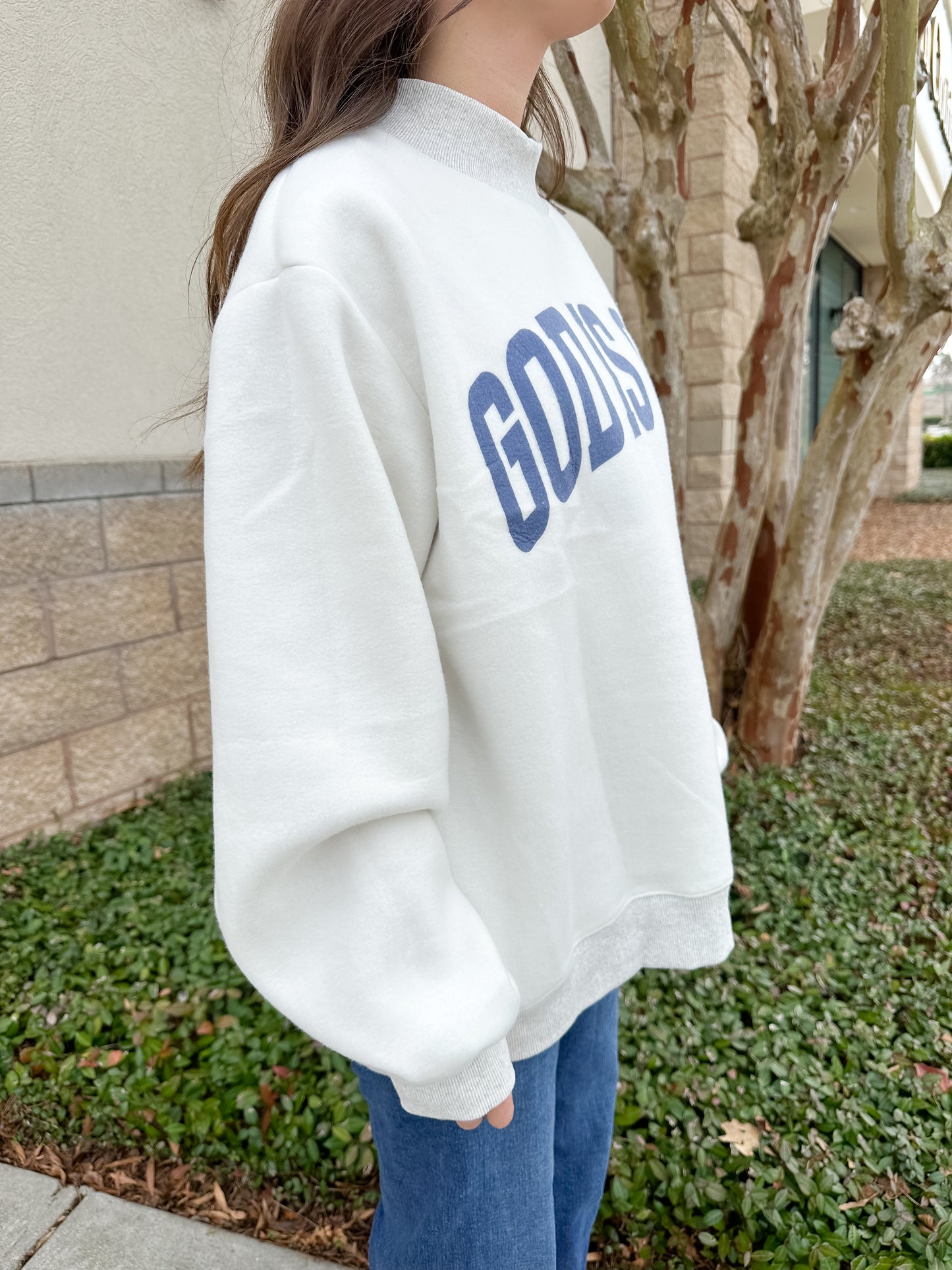 Jesus Reversible Mockneck Sweatshirt