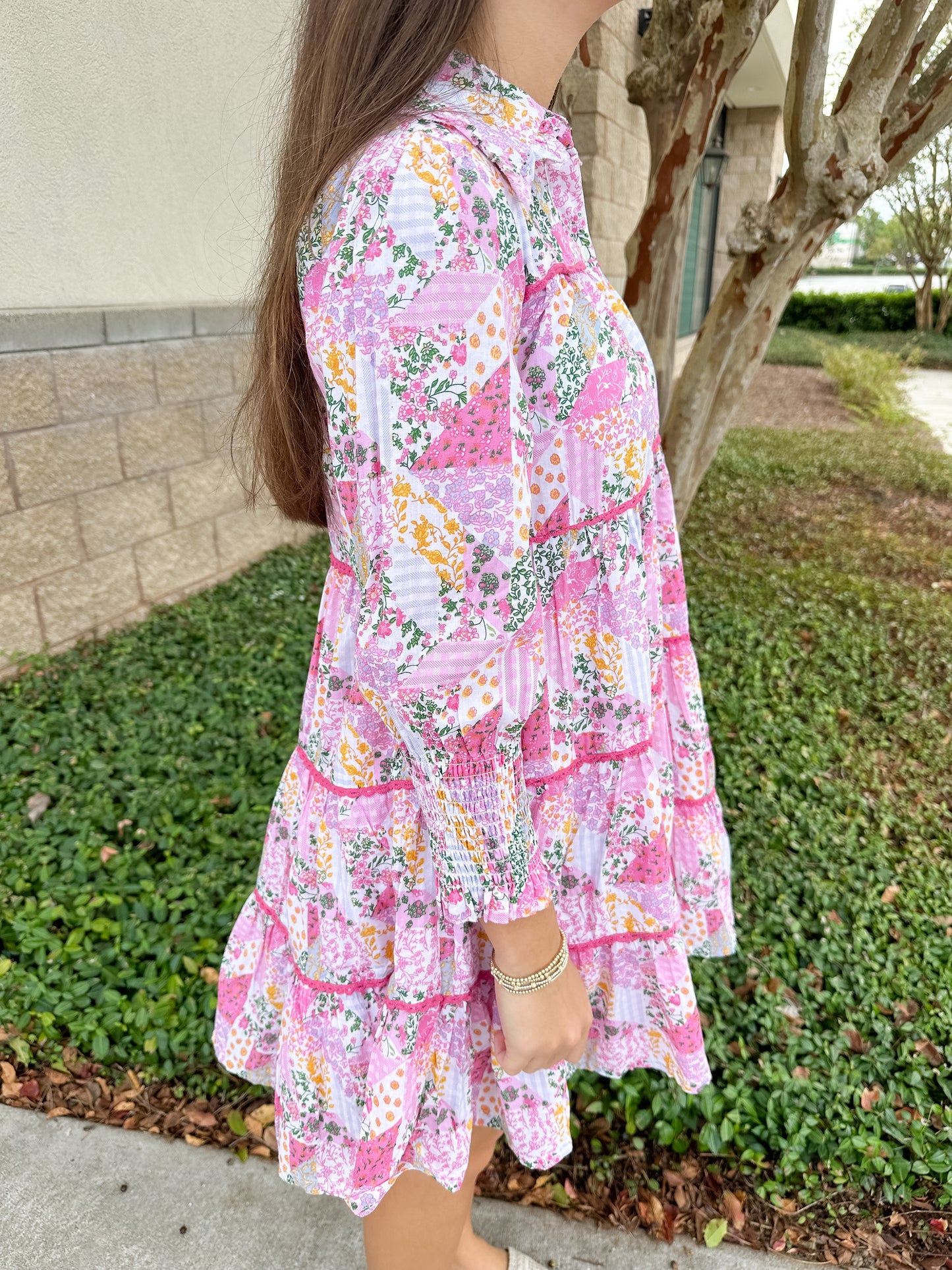 Allison Dress - Pink Quilt