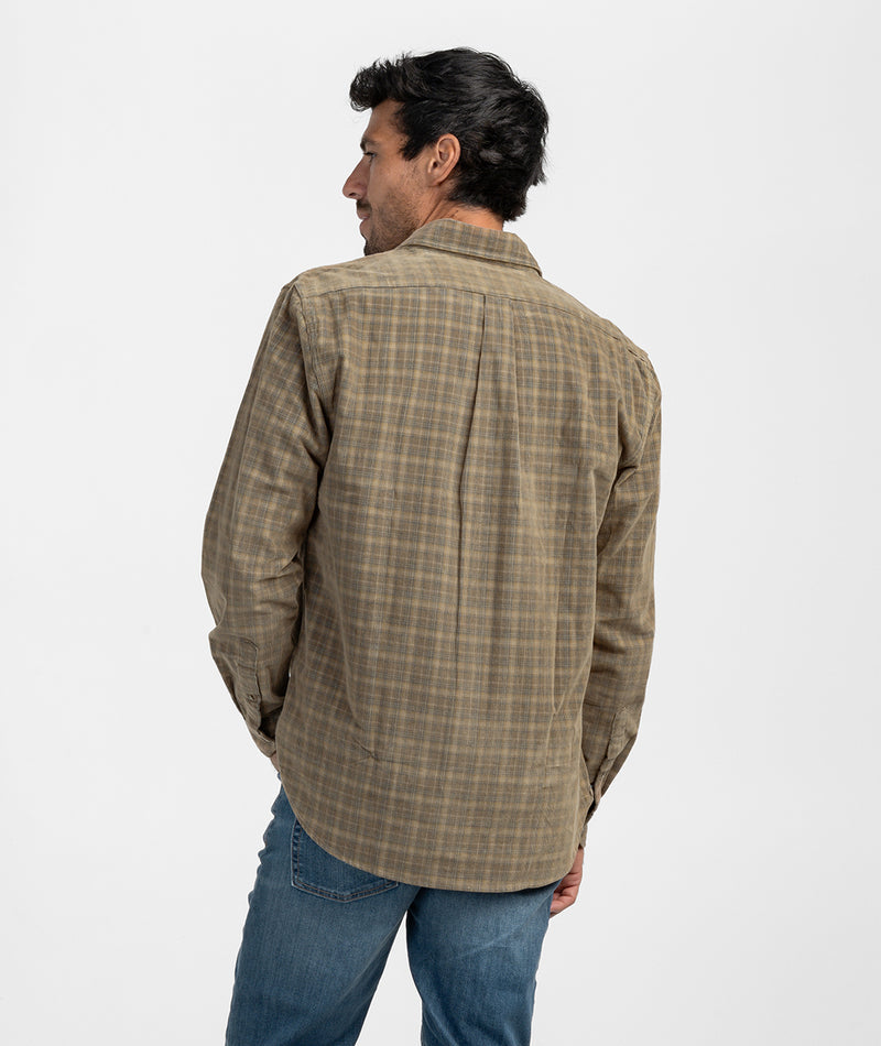 SSCO Men’s Braxton Lightweight Cord Flannel - Saddle