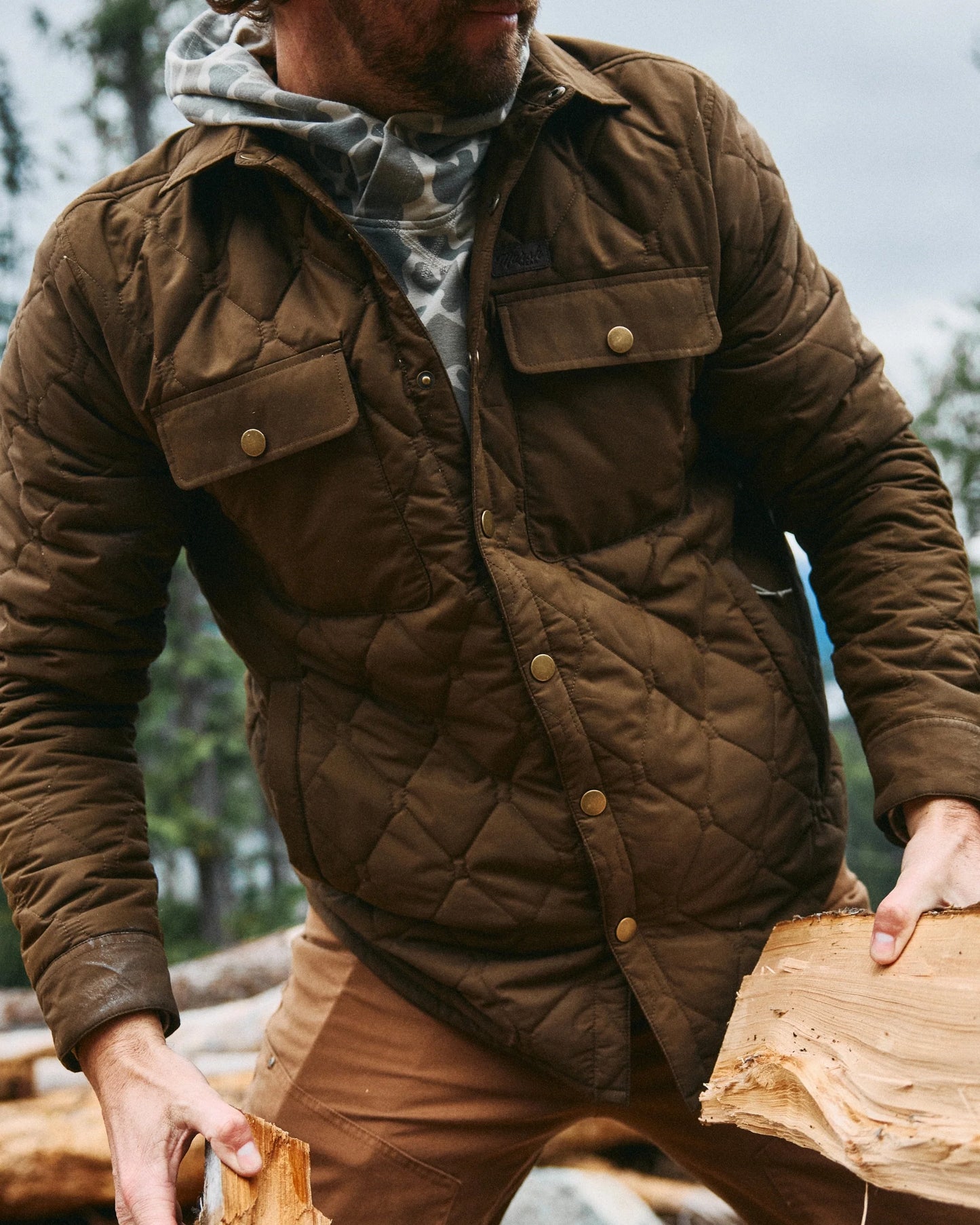 Marsh Wear Men’s Saluda Puff Shacket - Desert Palm