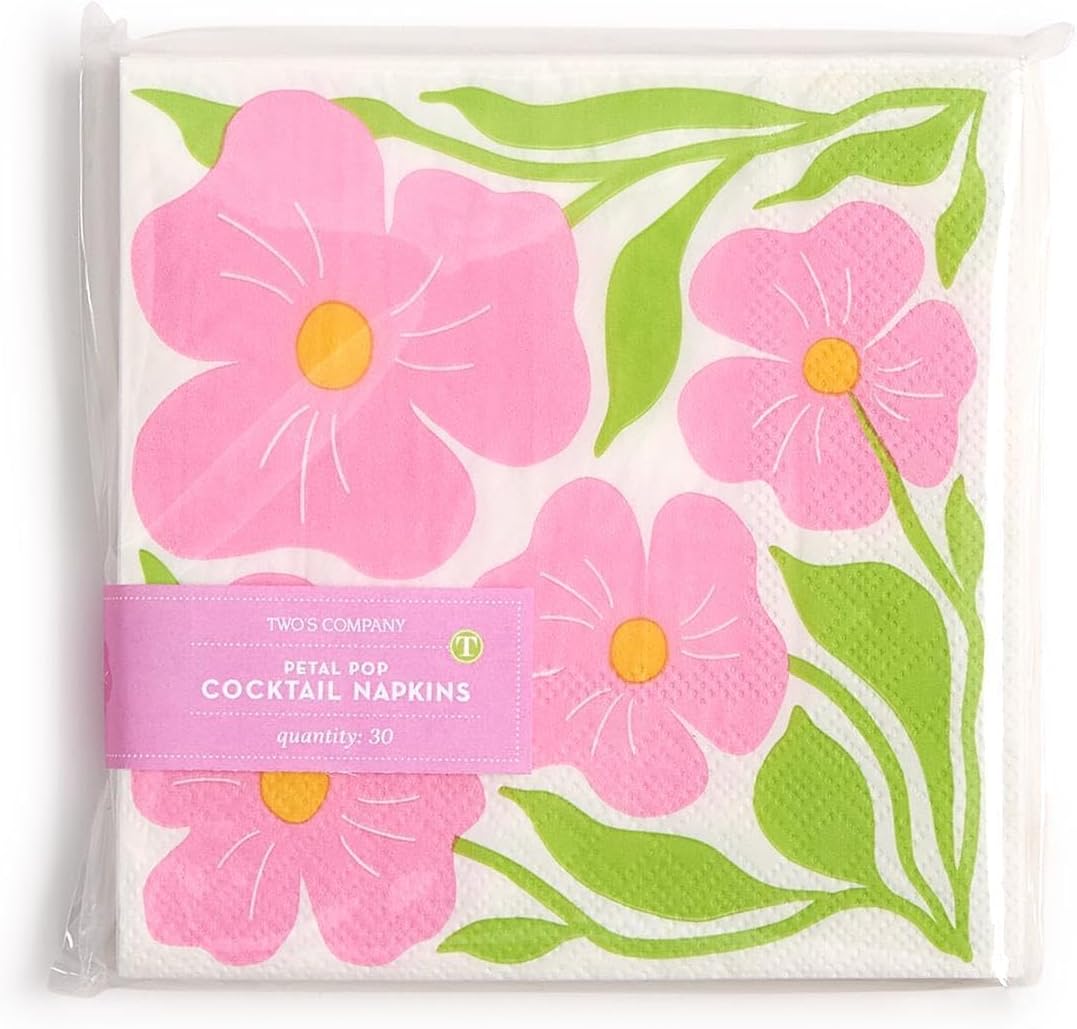 Two’s Company Cocktail Napkins 30 - Petal Pop