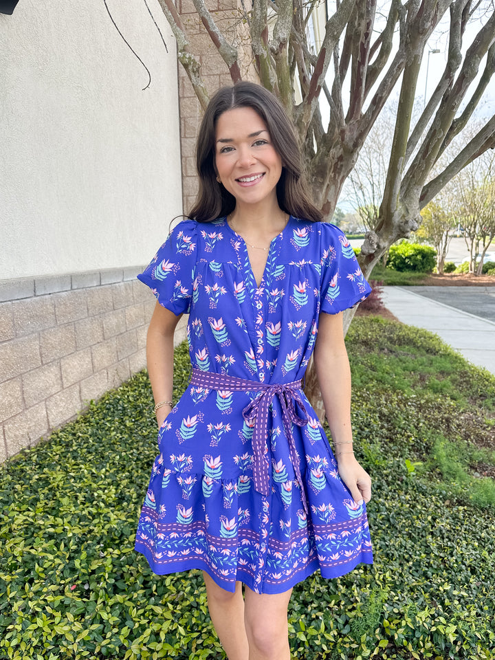 Addison Dress - Petal Keepsake Blue
