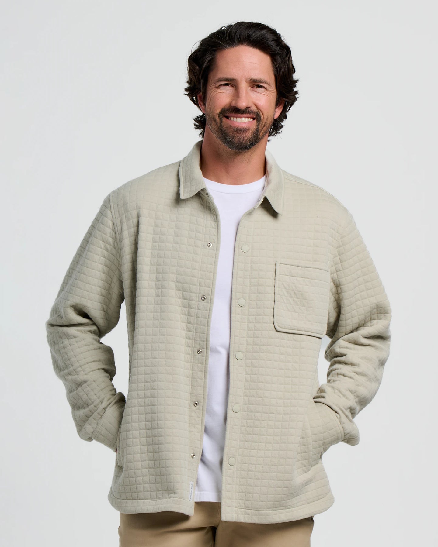 FreeFly Men’s Downvally Overshirt - Heather Sandstone