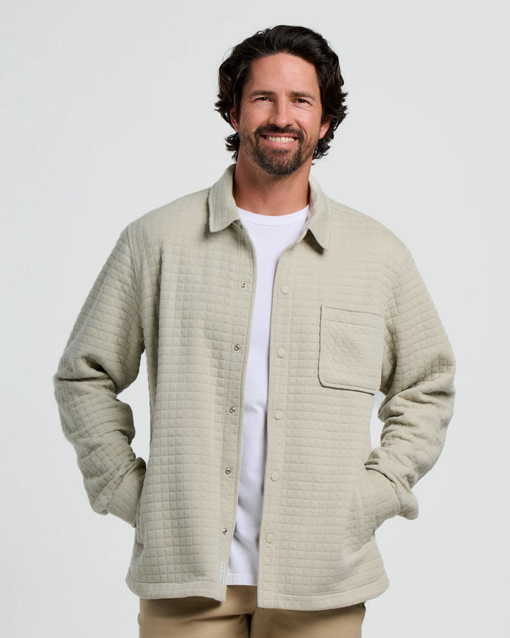 FreeFly Men’s Downvally Overshirt - Heather Sandstone