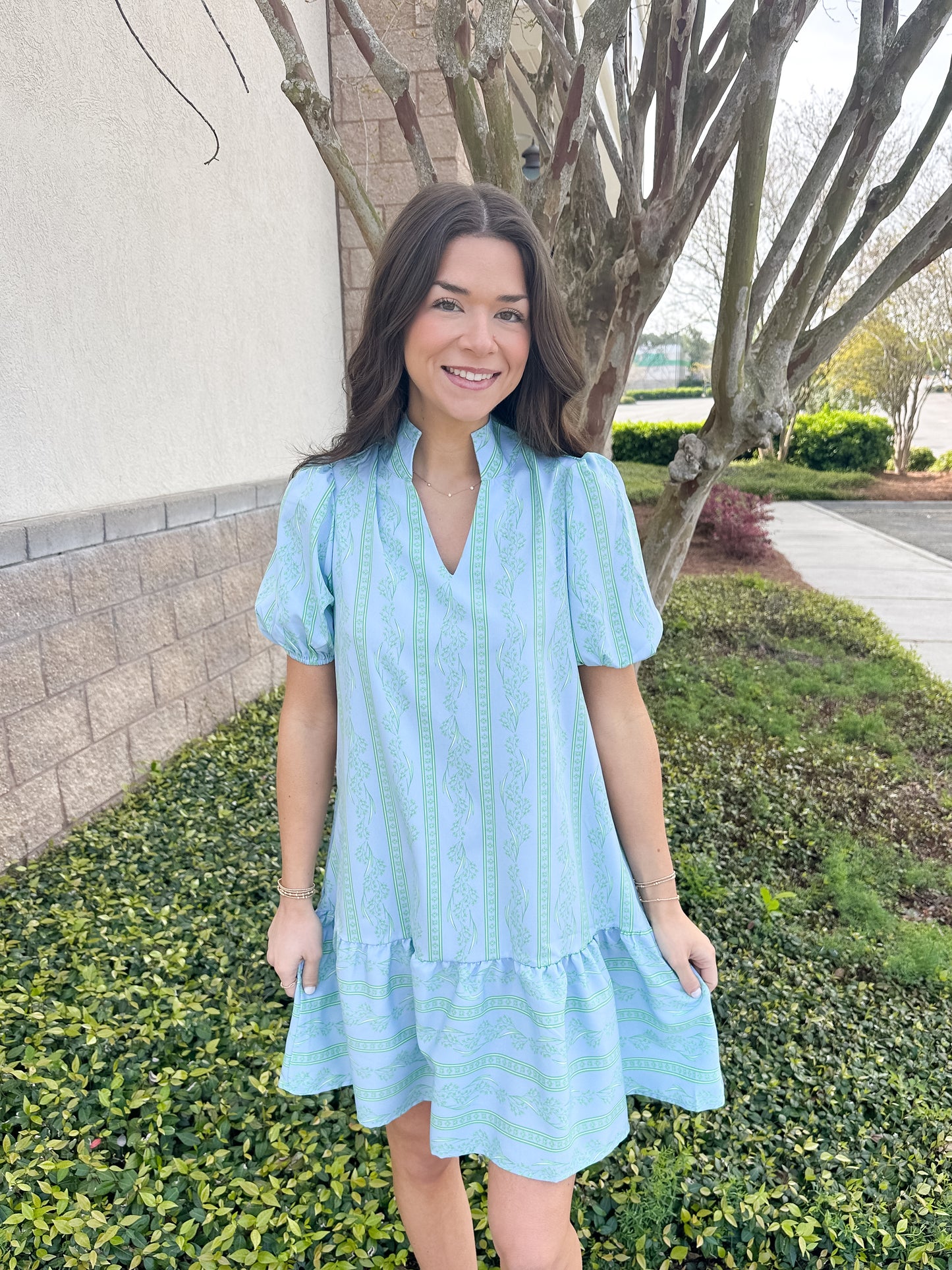 Nancy Dress - Nancy Garden Lace Green