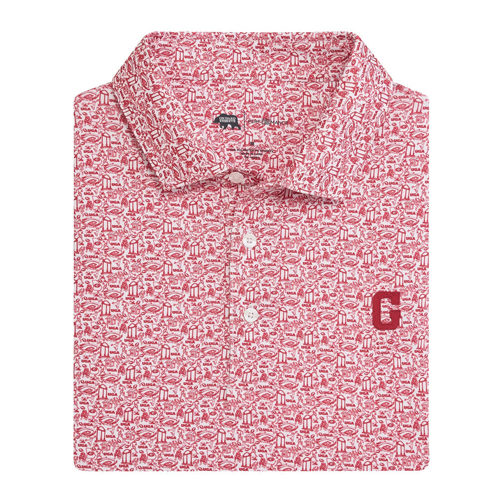 Onward Reserve UGA Georgia Icons Printed Performance Polo - Dawgs